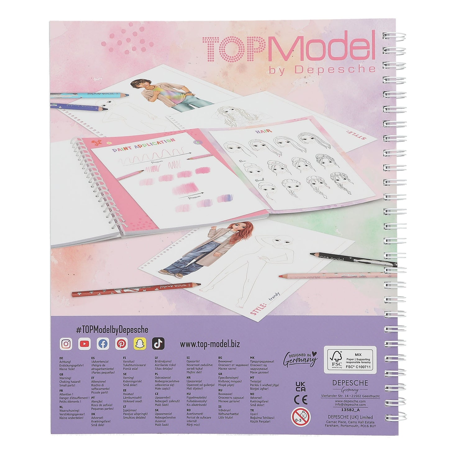 TOPModel Colouring Book Fashion Designer