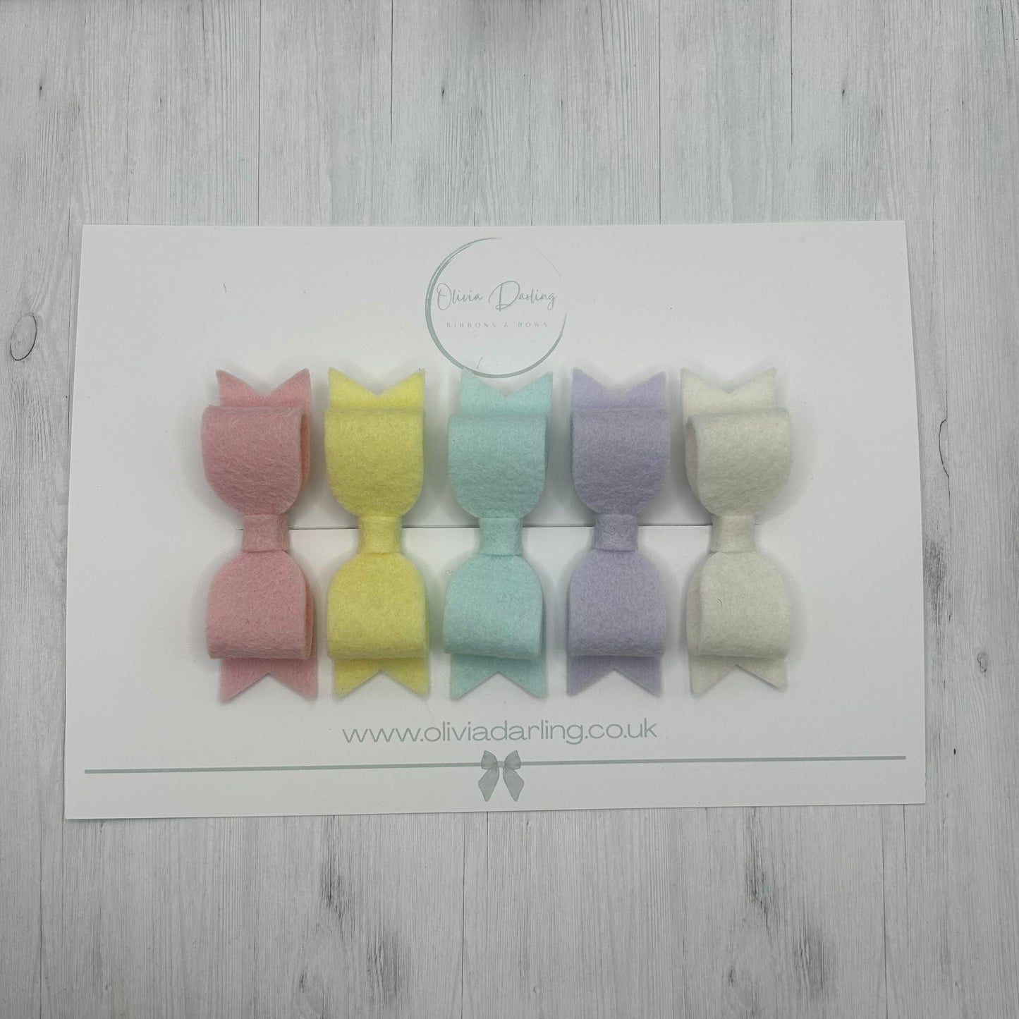 Pastel Felt Clip - Set
