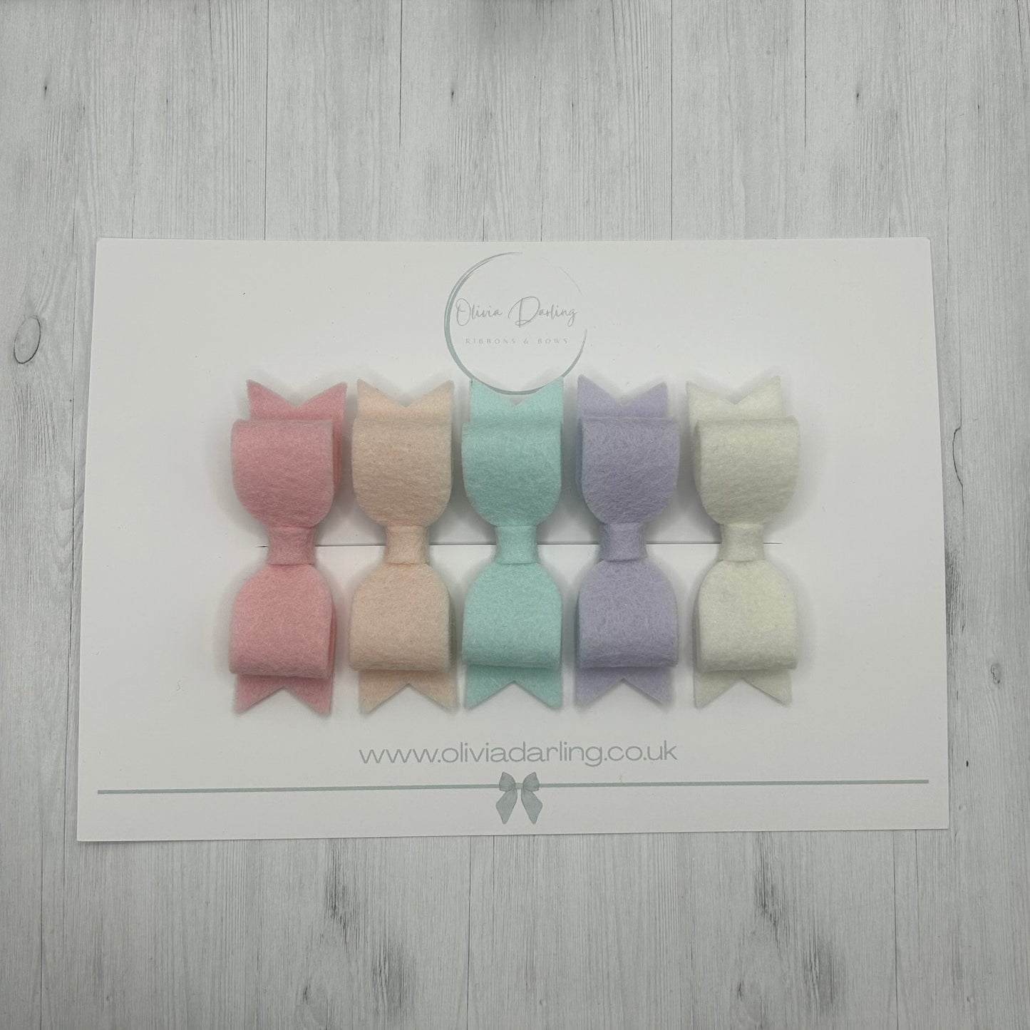 Pastel Felt Clip - Set