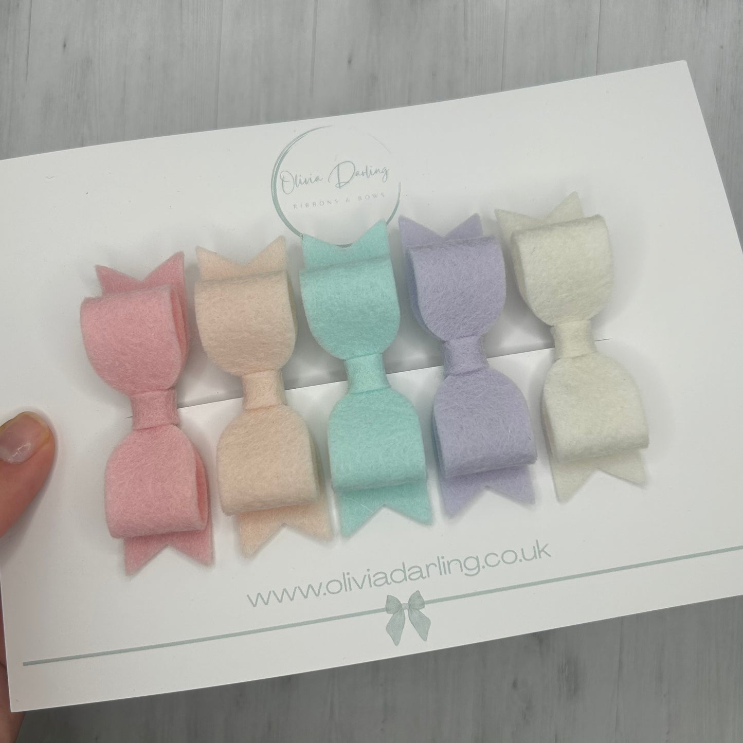 Pastel Felt Clip - Set