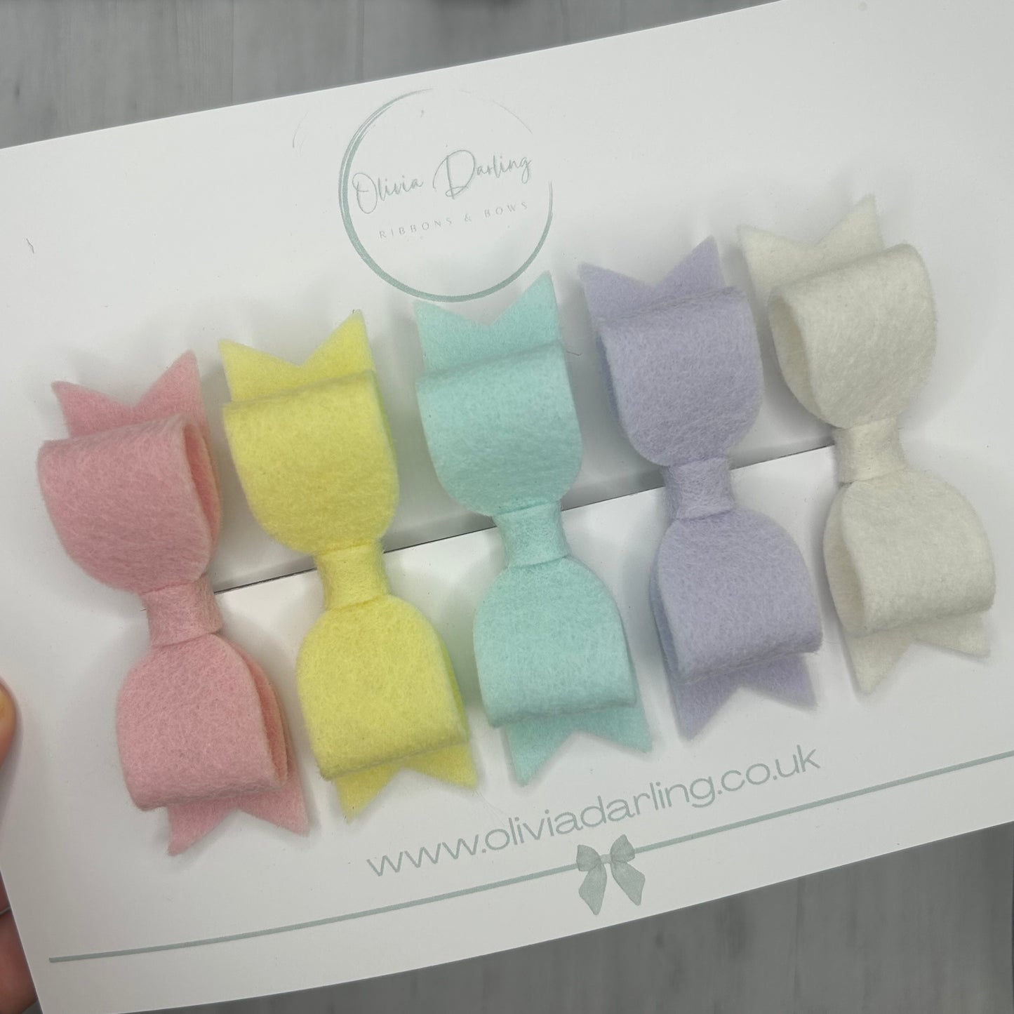 Pastel Felt Clip - Set